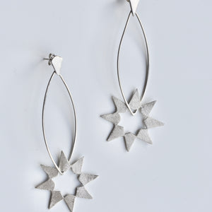 Eight-pointed star earrings