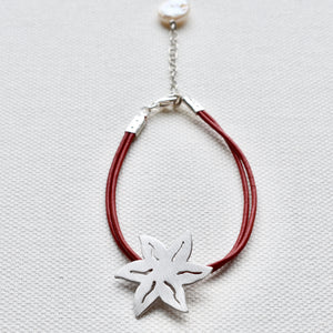 Handmade Silver Flower Bracelet