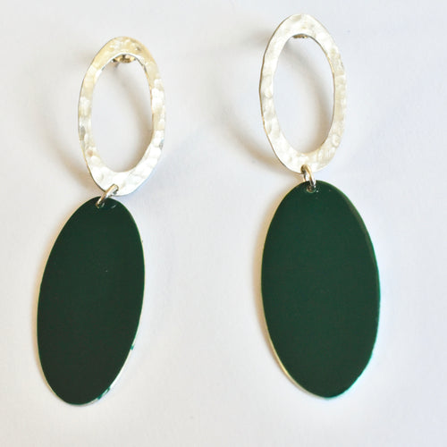 Oval statement earrings