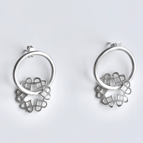 Hoop and hearts earrings