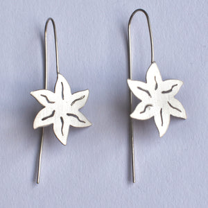 Star flower earrings