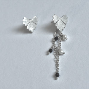 Silver Leaf Mismatch earrings
