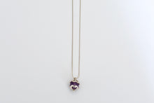 Domed flower pendant with amethyst