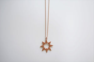 Handmade Silver 8 Pointed Star on Silver Chain