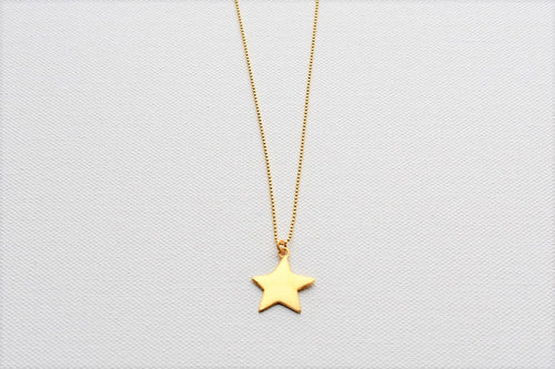 Gold Plated Silver Star Pendant